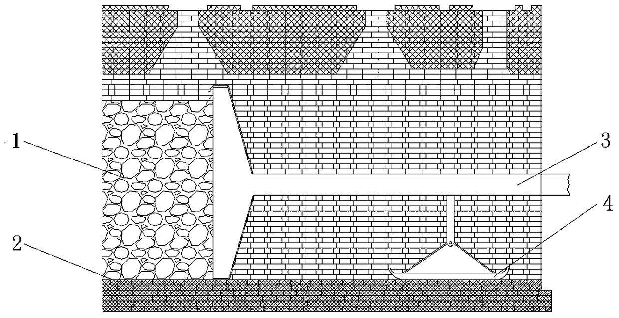 Quick repair method for bottom of coke oven carbonization chamber