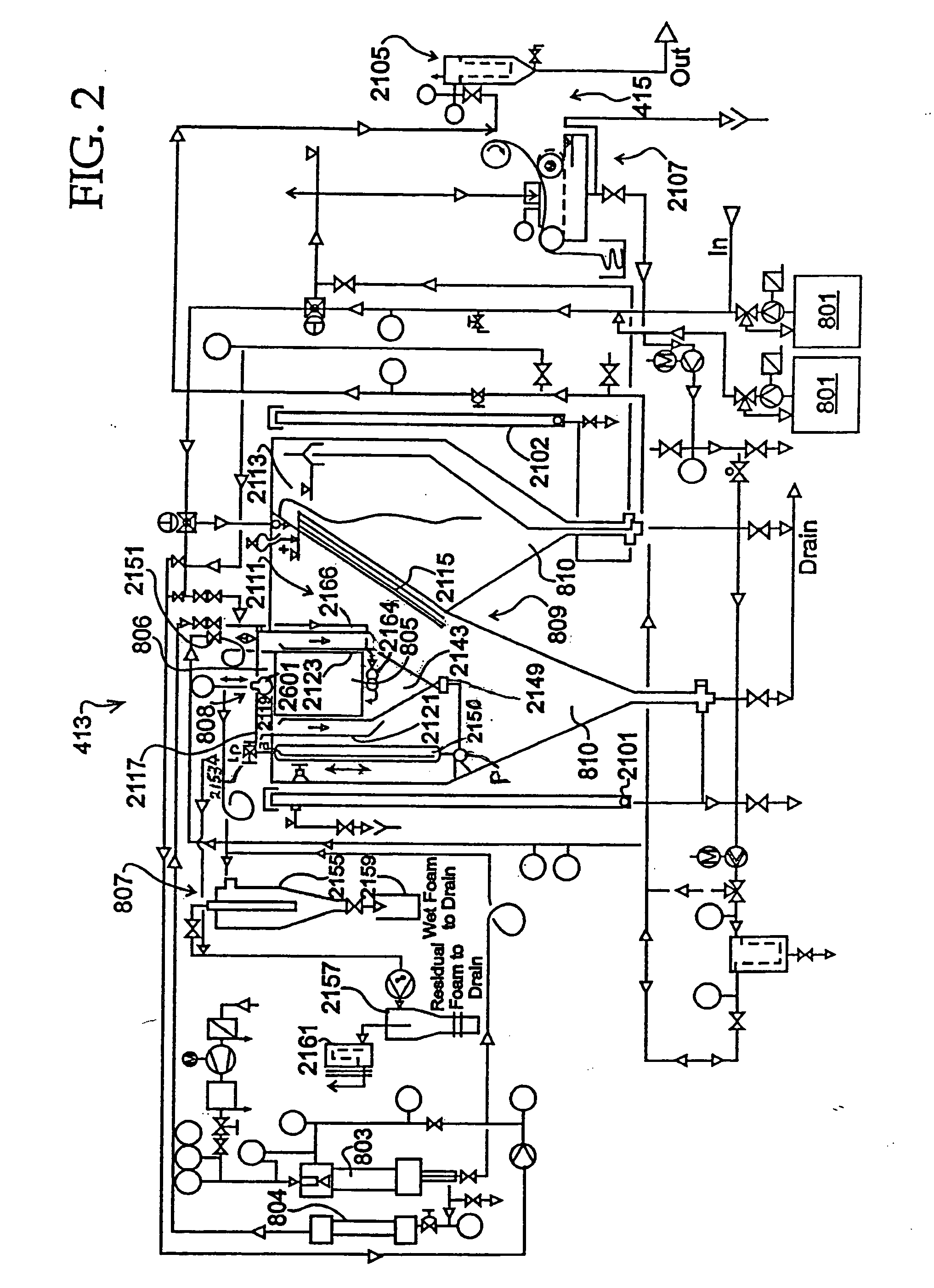Fluid head height and foam/gas level control in electrocoagulation apparatus
