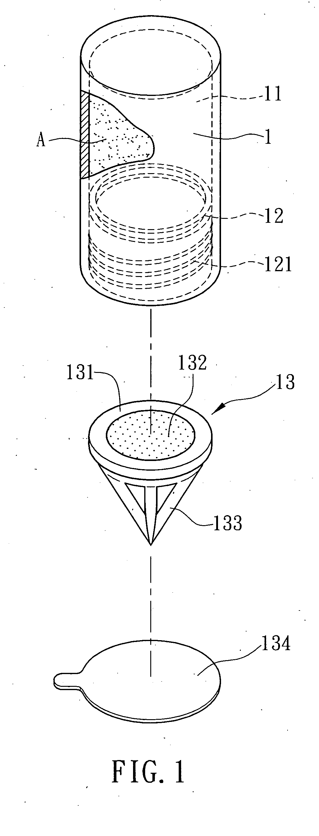 Bottle cap type additive container