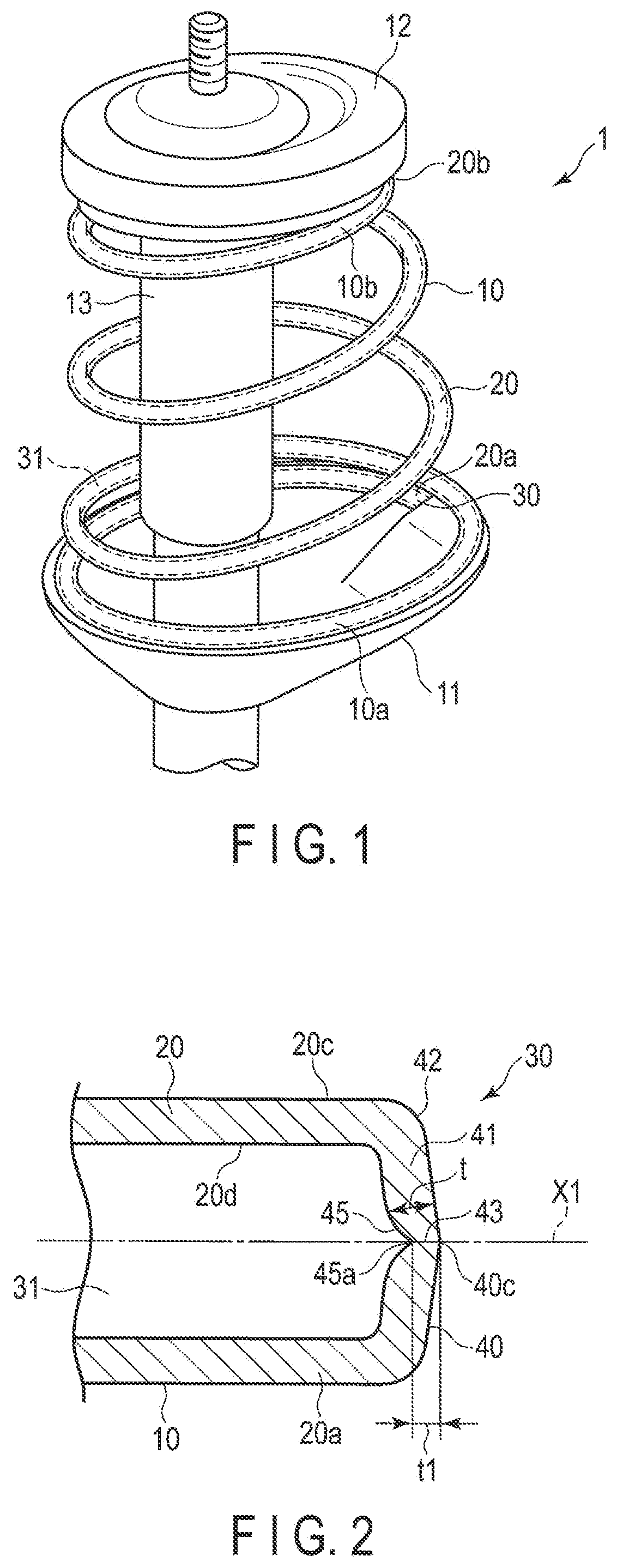 Method of manufacturing a hollow spring member