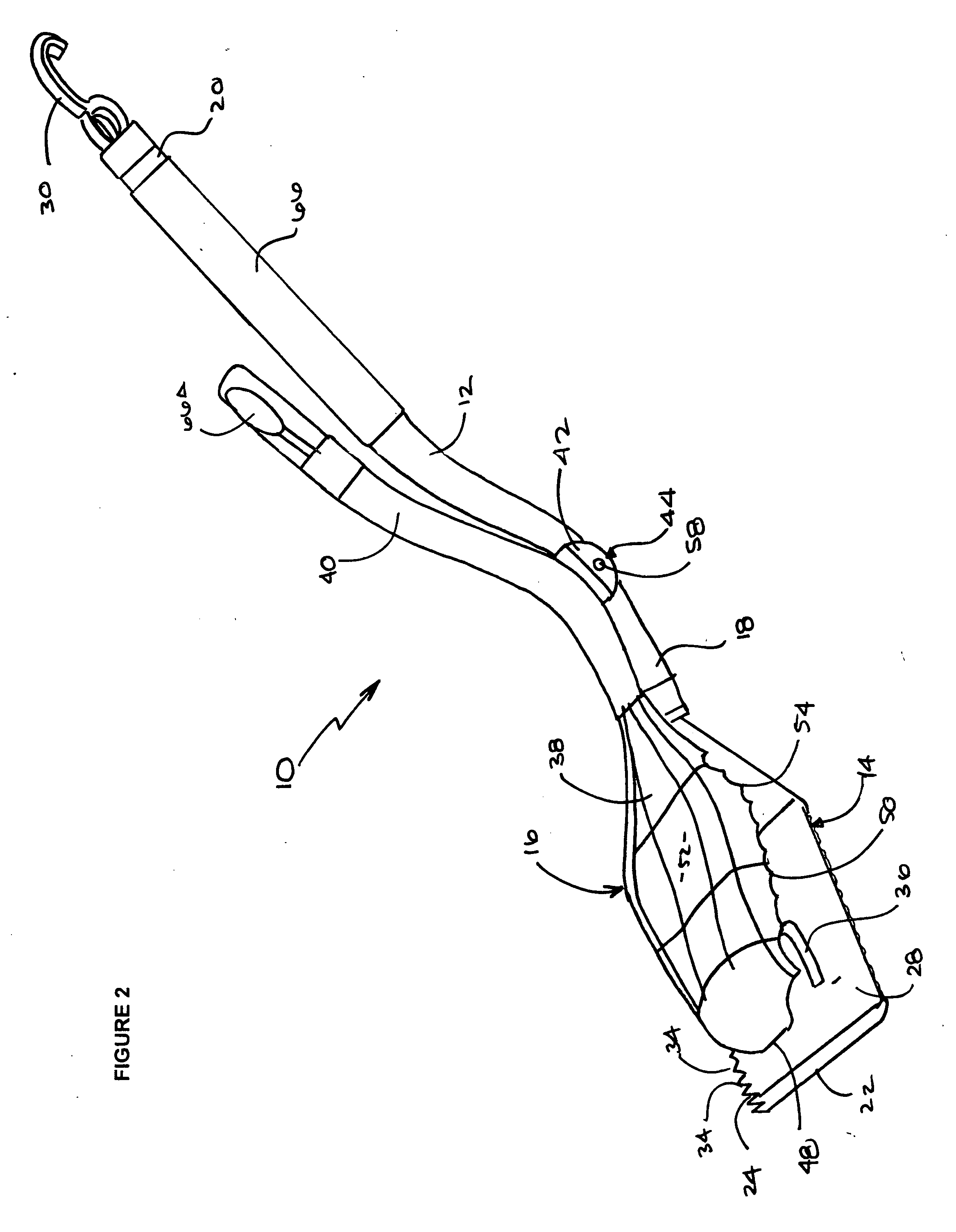 Combination spatula and tong device for handling food