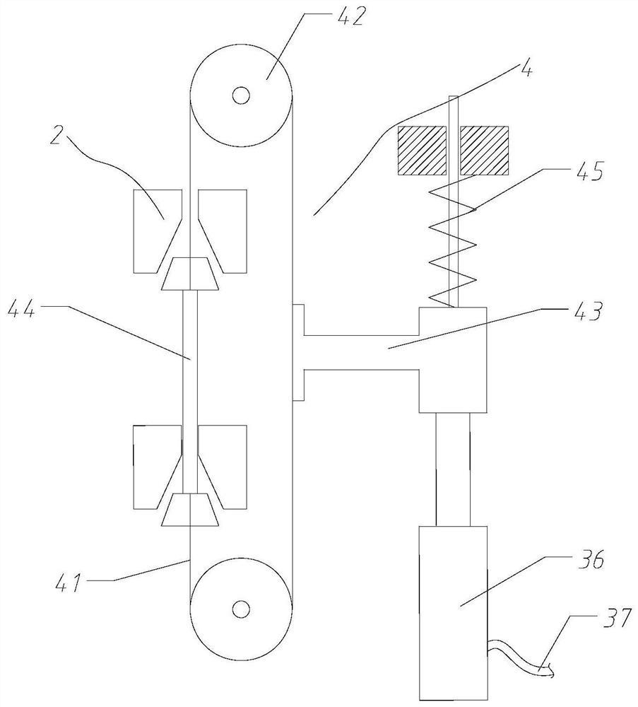 Braking system of a foot-operated elevator