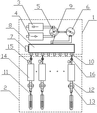 Multi-channel blood viscosity measuring device and measuring method
