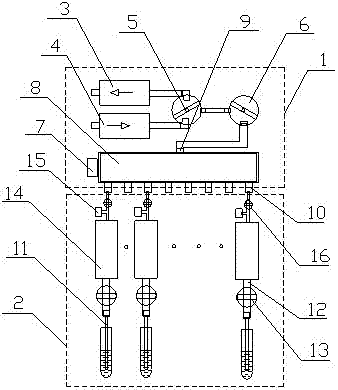 Multi-channel blood viscosity measuring device and measuring method