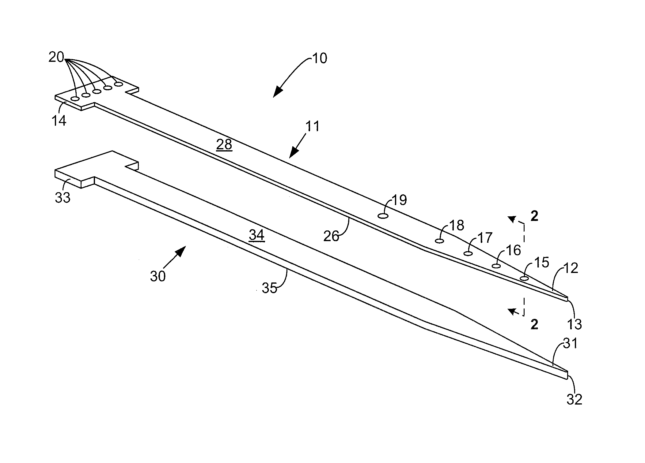 Rigid spine reinforced polymer microelectrode array probe and method of fabrication