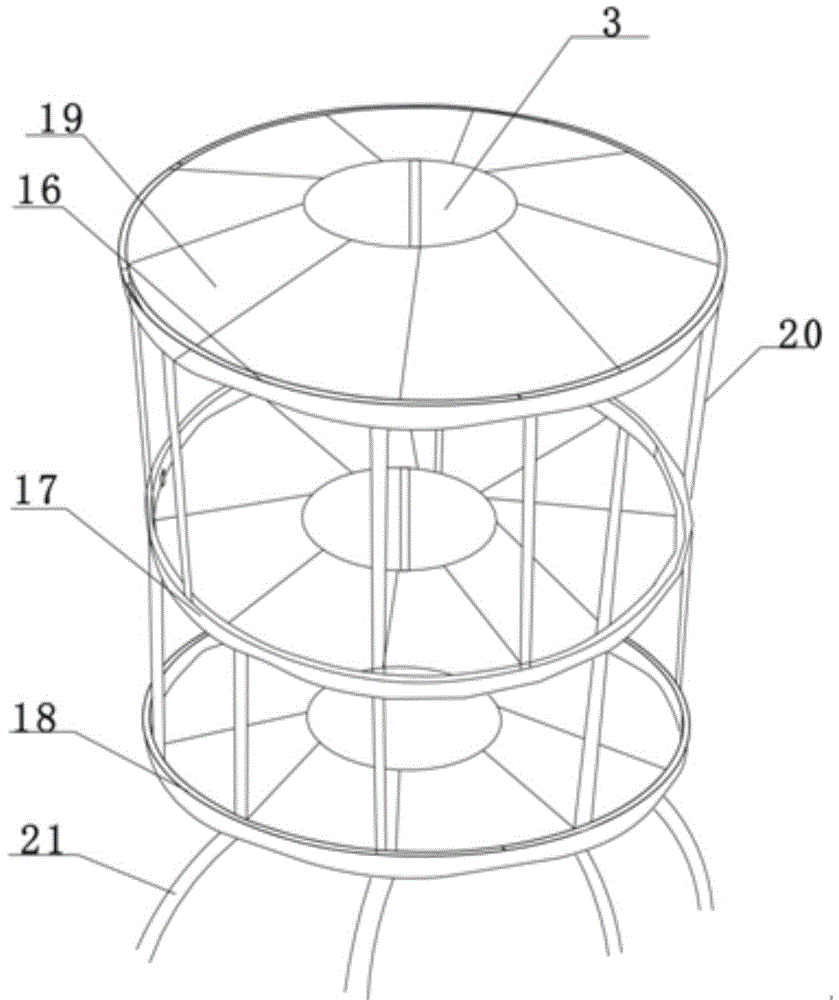 A ring-shaped three-dimensional ecological circulation pig raising system