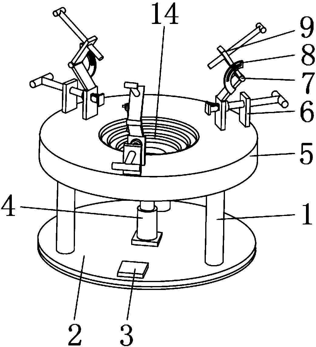 Novel machining center fixture device applicable to polygonal part