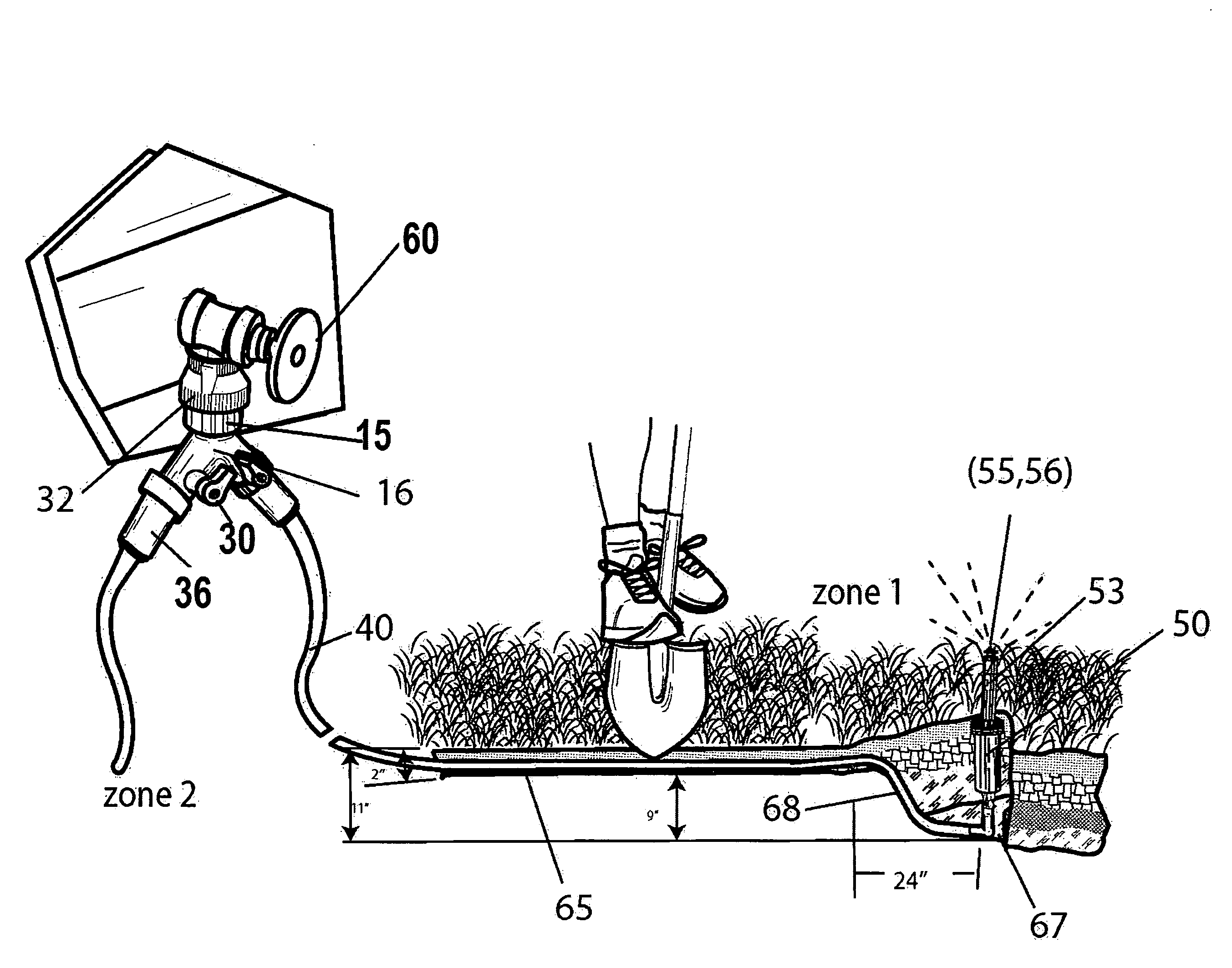 Underground sprinkler system