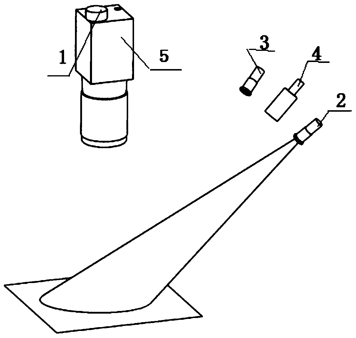 Welding stud position detection device and method based on silhouette technology