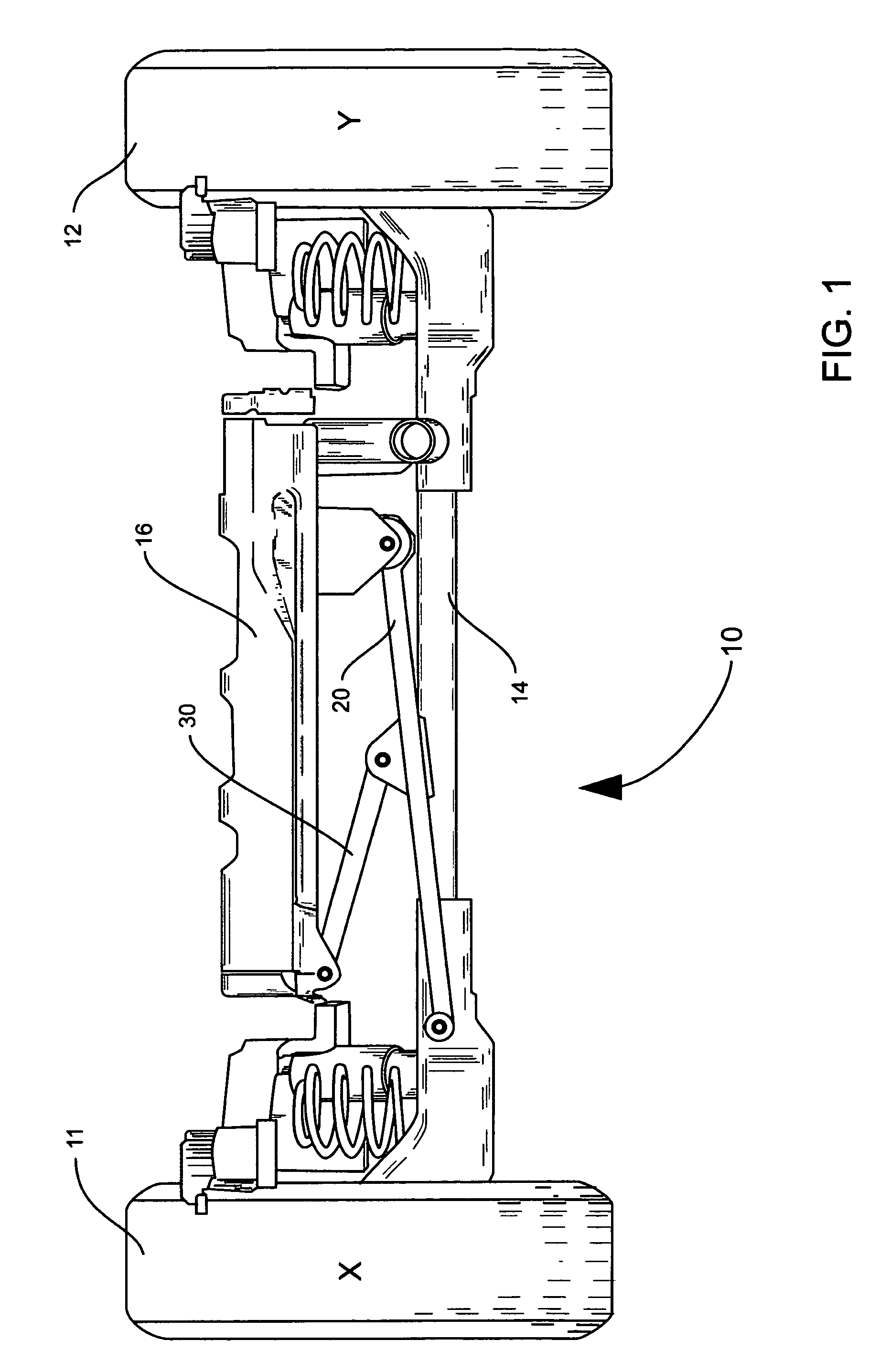 Lateral control mechanism for an axle beam suspension system