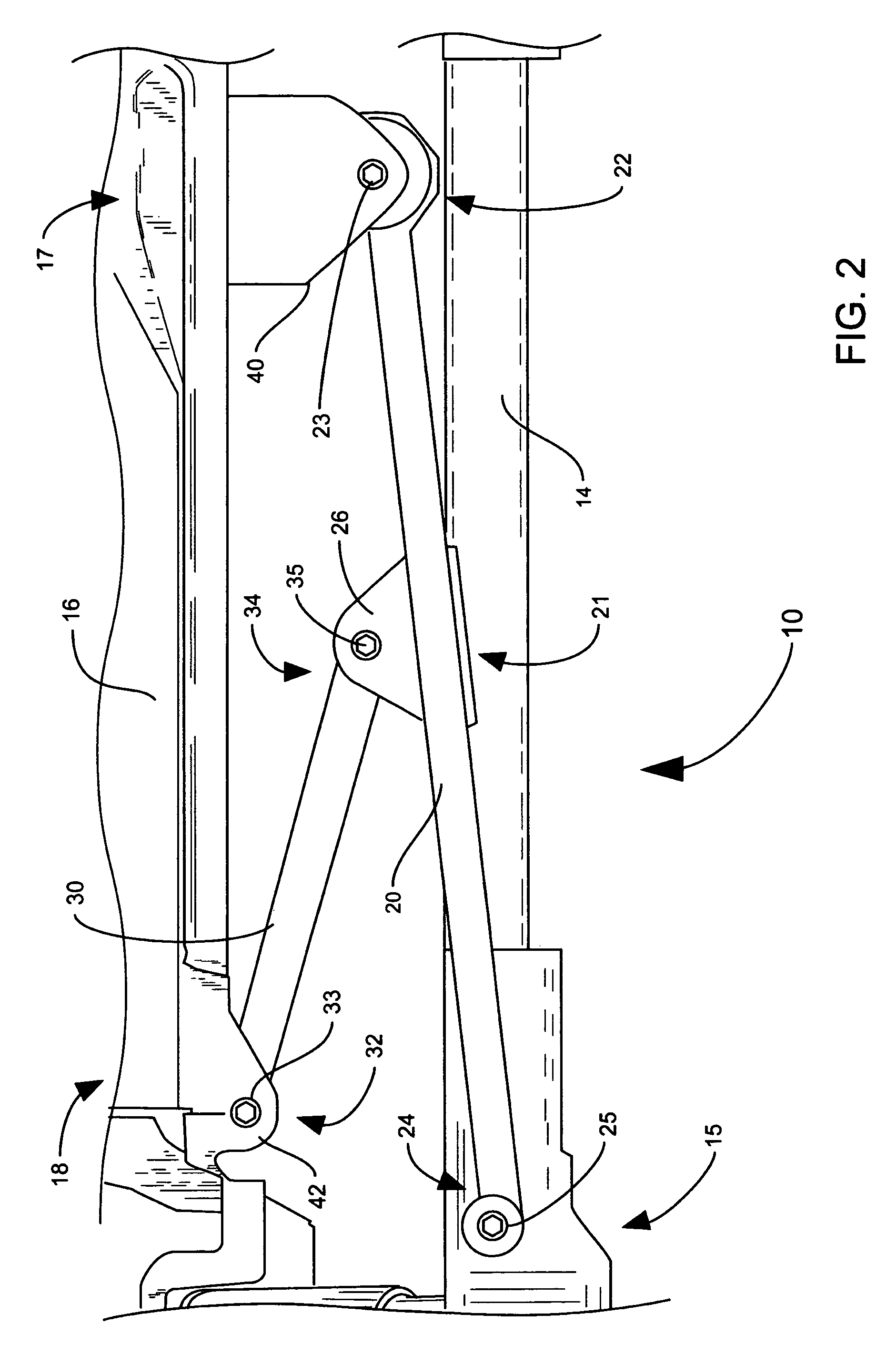 Lateral control mechanism for an axle beam suspension system