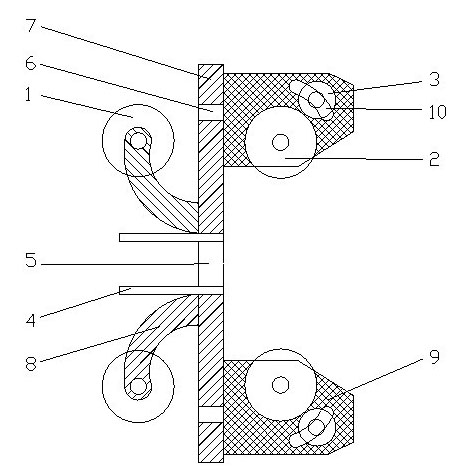 Stranding cage disc with molded line stranding and positioning device
