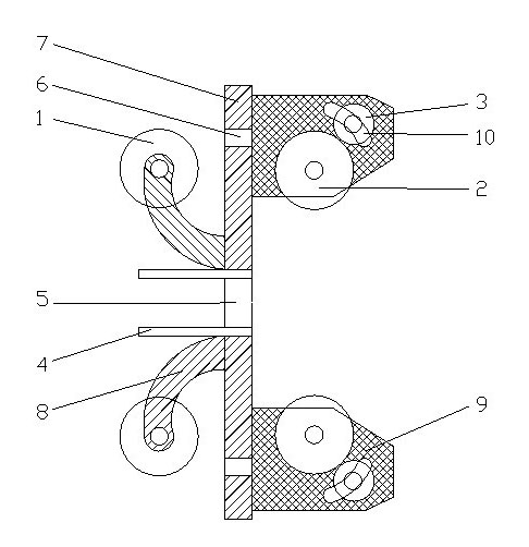 Stranding cage disc with molded line stranding and positioning device