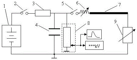 Lightning electromagnetic pulse shielding effectiveness measuring device and method