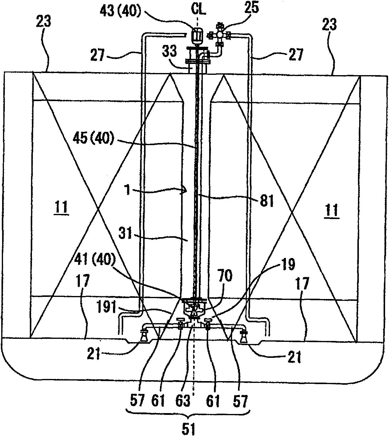 Cargo pump apparatus for liquid cargo ship