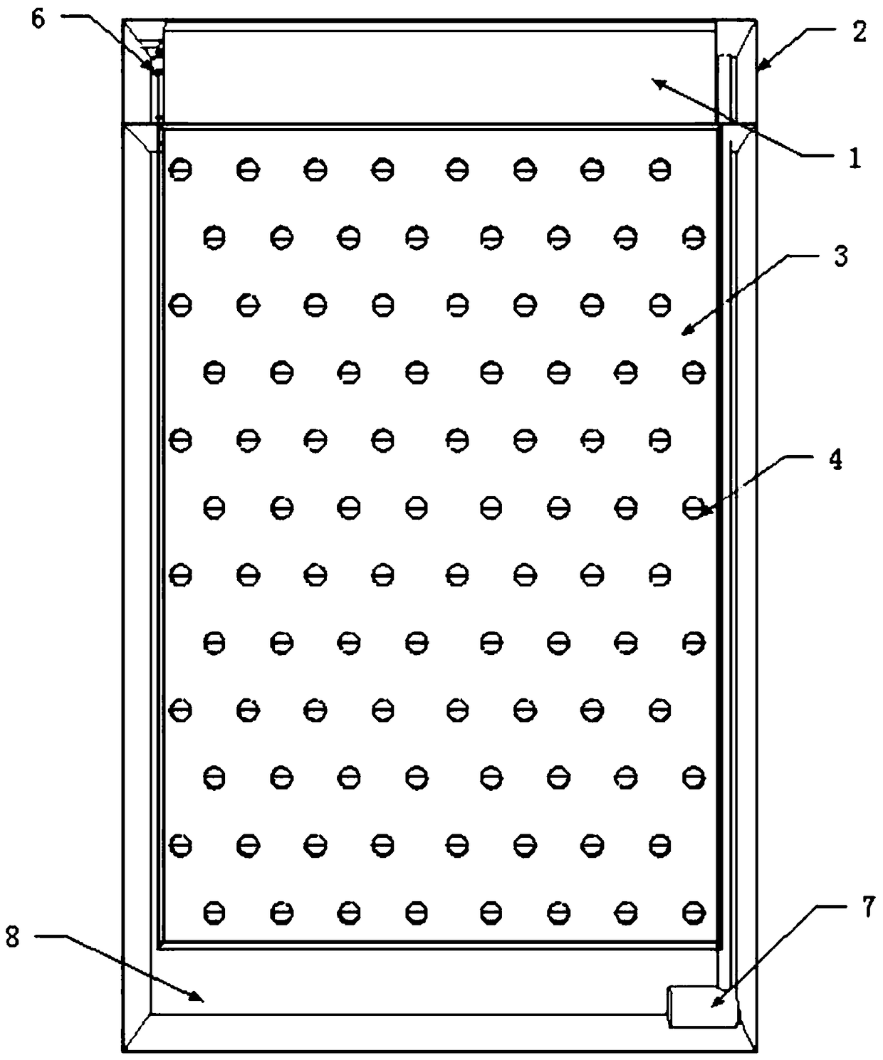 A trough-suction water supply system and a movable landscape wall based on it