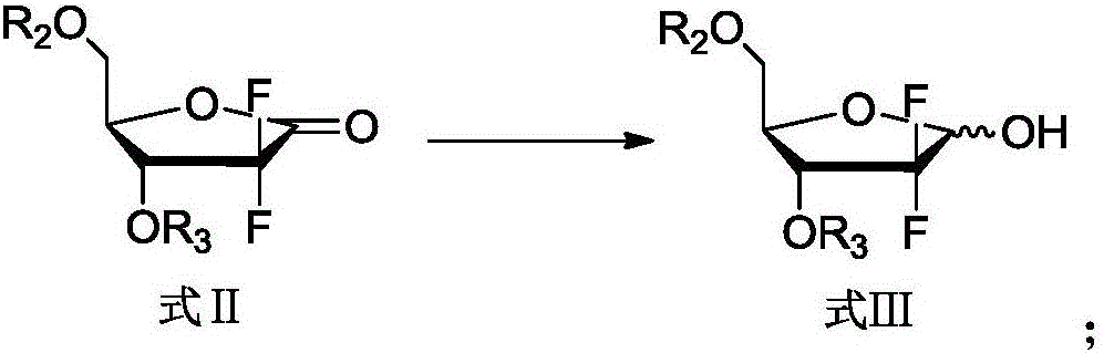 Industrial preparation process for key intermediate sulfonated saccharide of Gemcitabine