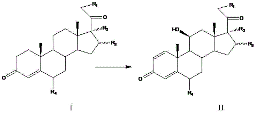 Method for preparing 11beta-hydroxyl-1,4-diene-3,20-dione steroid through co-fermentation of curvularia lunata and arthrobacterium