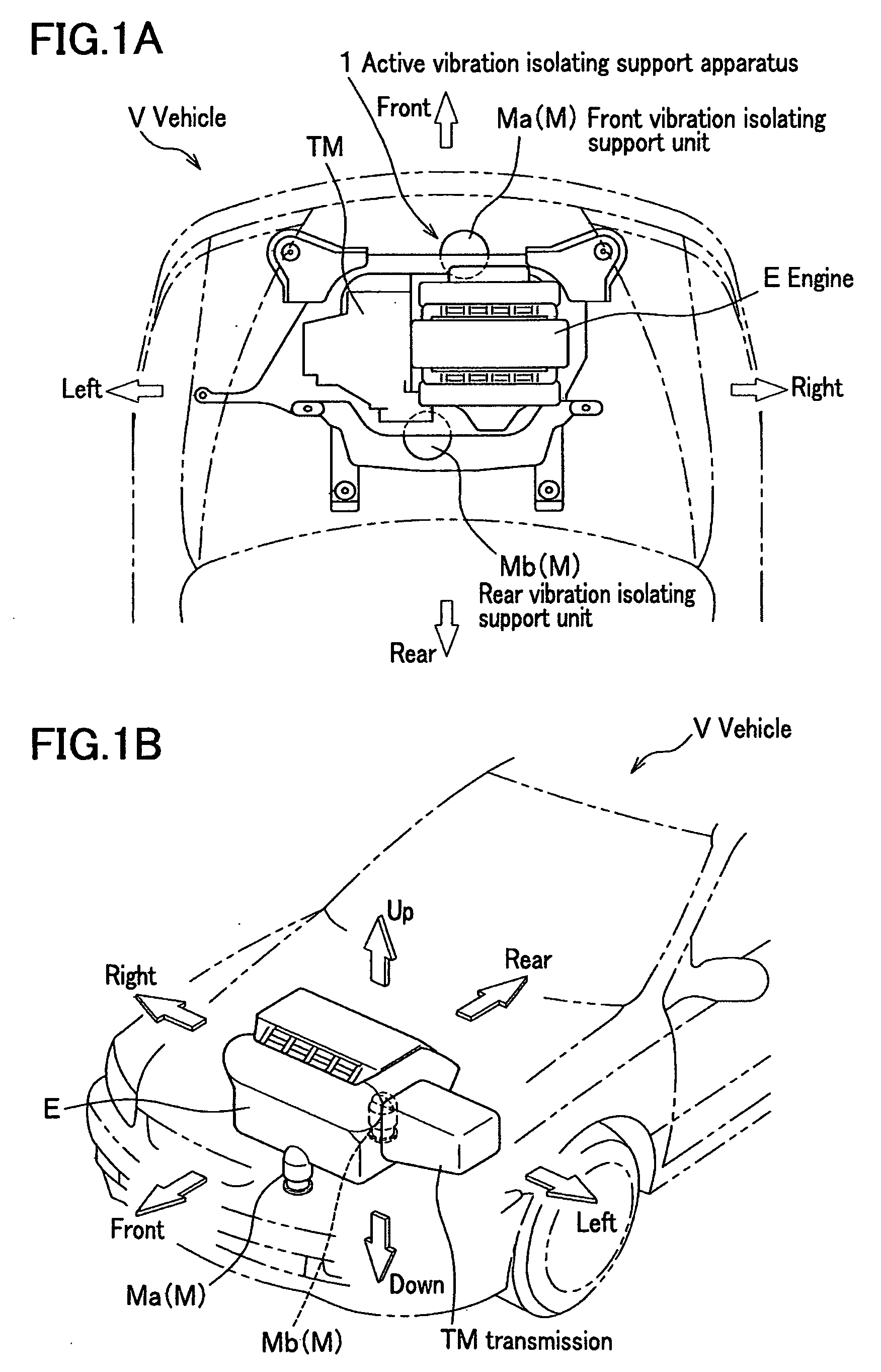 Active vibration isolating support apparatus and method for controlling the same