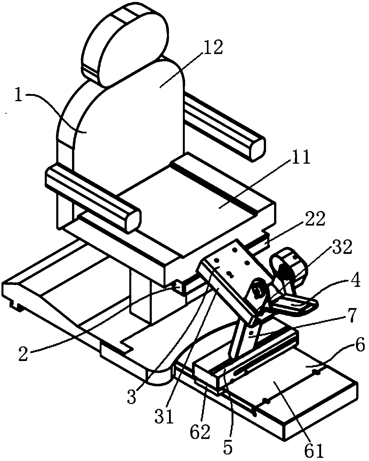 An ankle joint rehabilitation device capable of adjusting leg posture