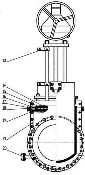 Rubber seal desulfurization and denitrification knife gate valve