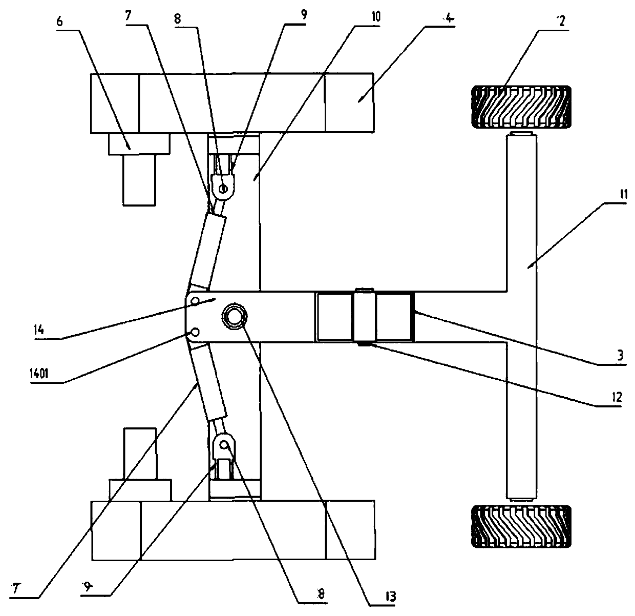 Liftable self-propelled type steering travelling box type device