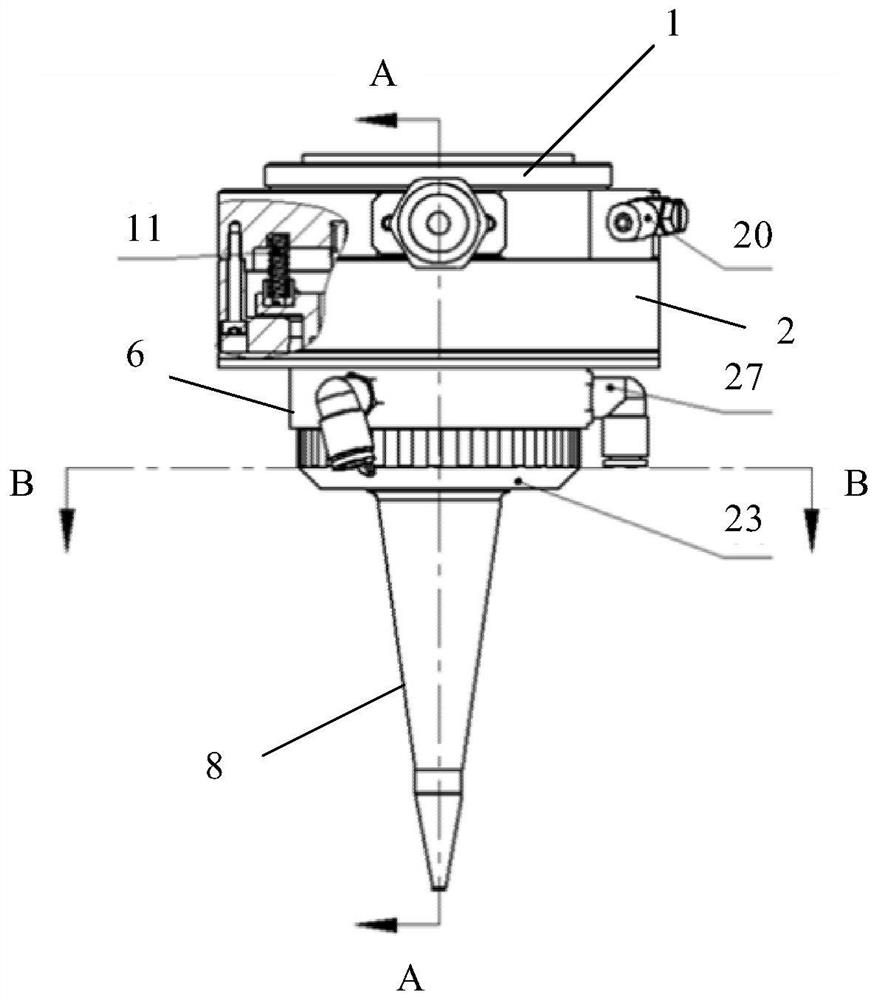 A laser focusing device