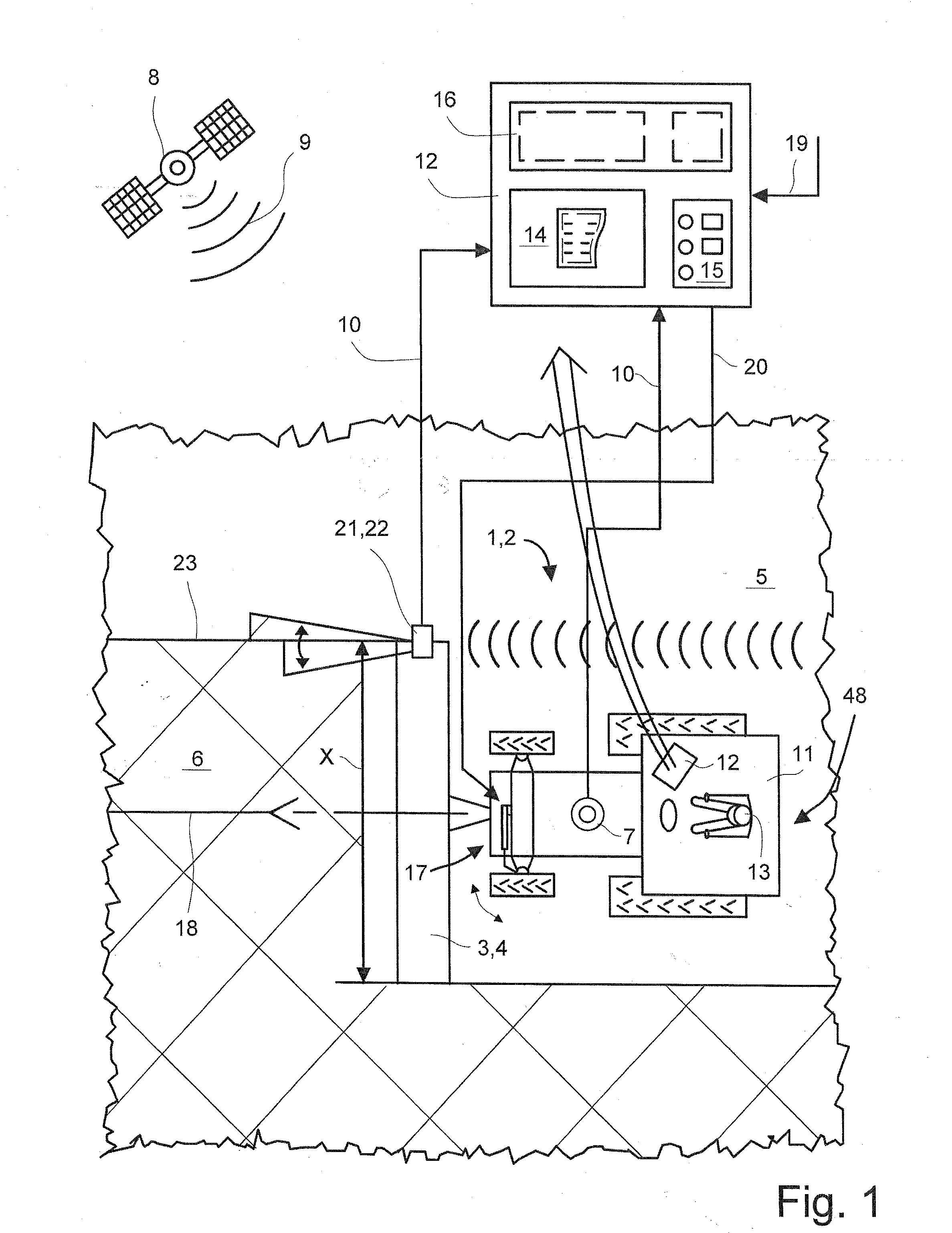 Method and device for displaying vehicle movements