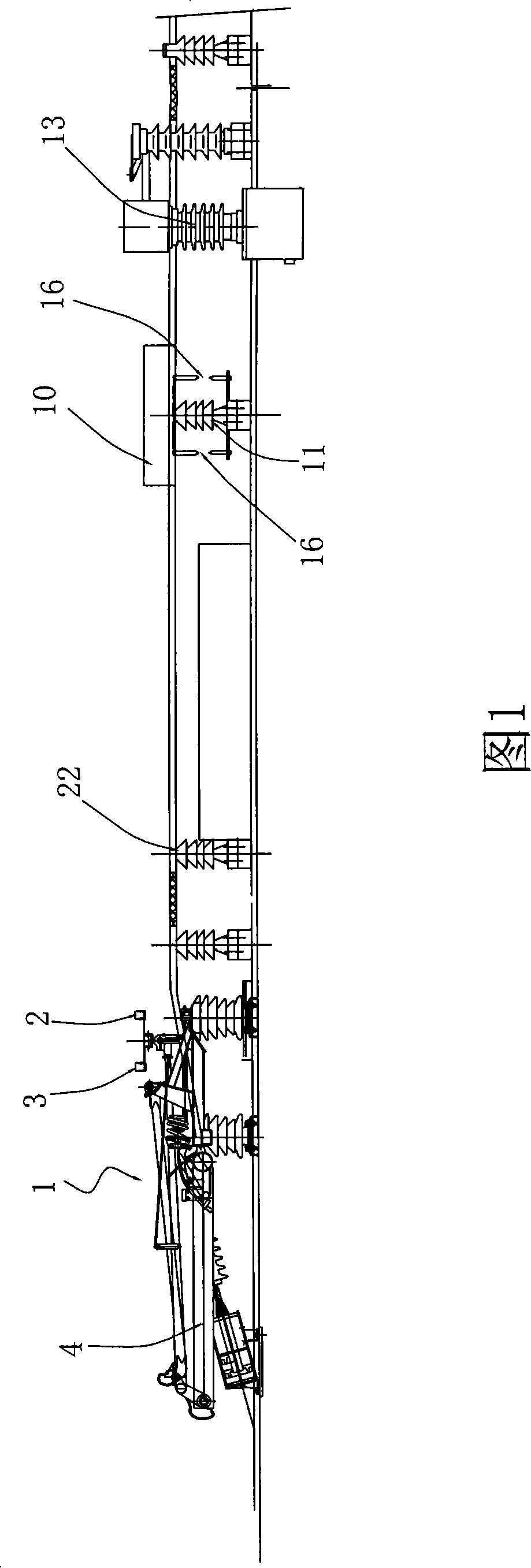 Electric locomotive pantograph arc blowout device