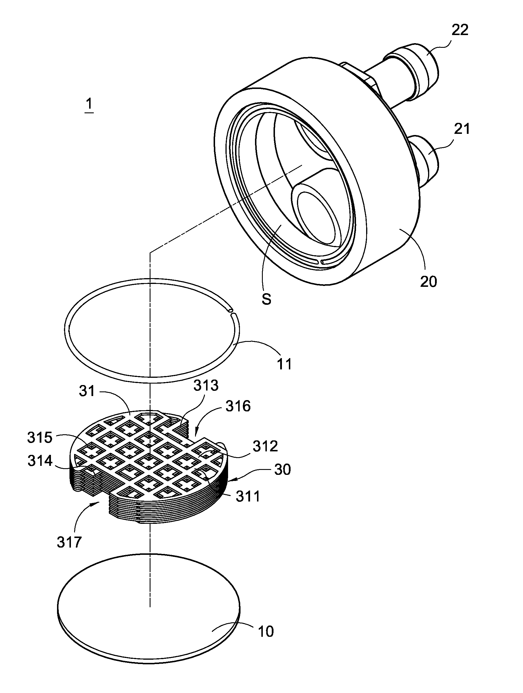 Liquid-cooling heat sink and heat exchanger thereof