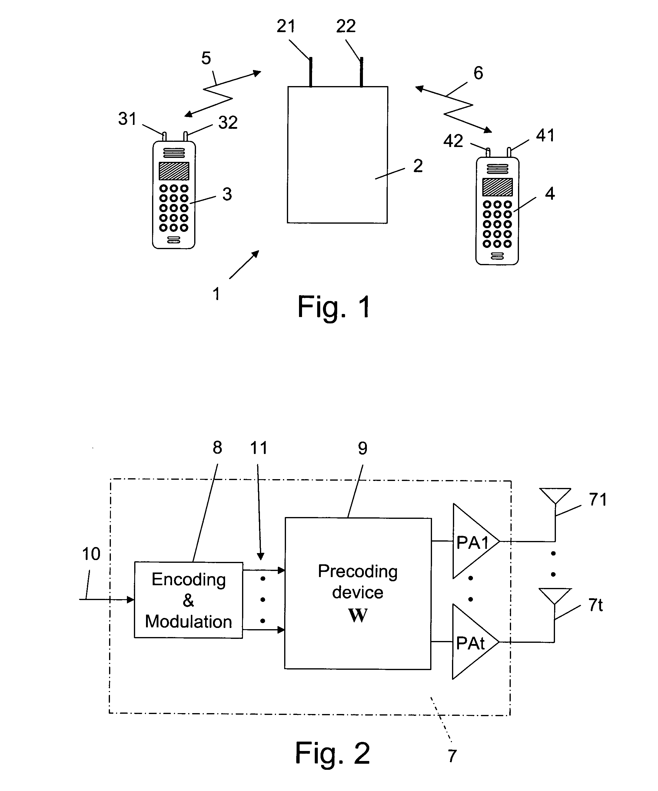 Method Of And A Device For Precoding Transmit Data Signals In A Wireless MIMO Communication System