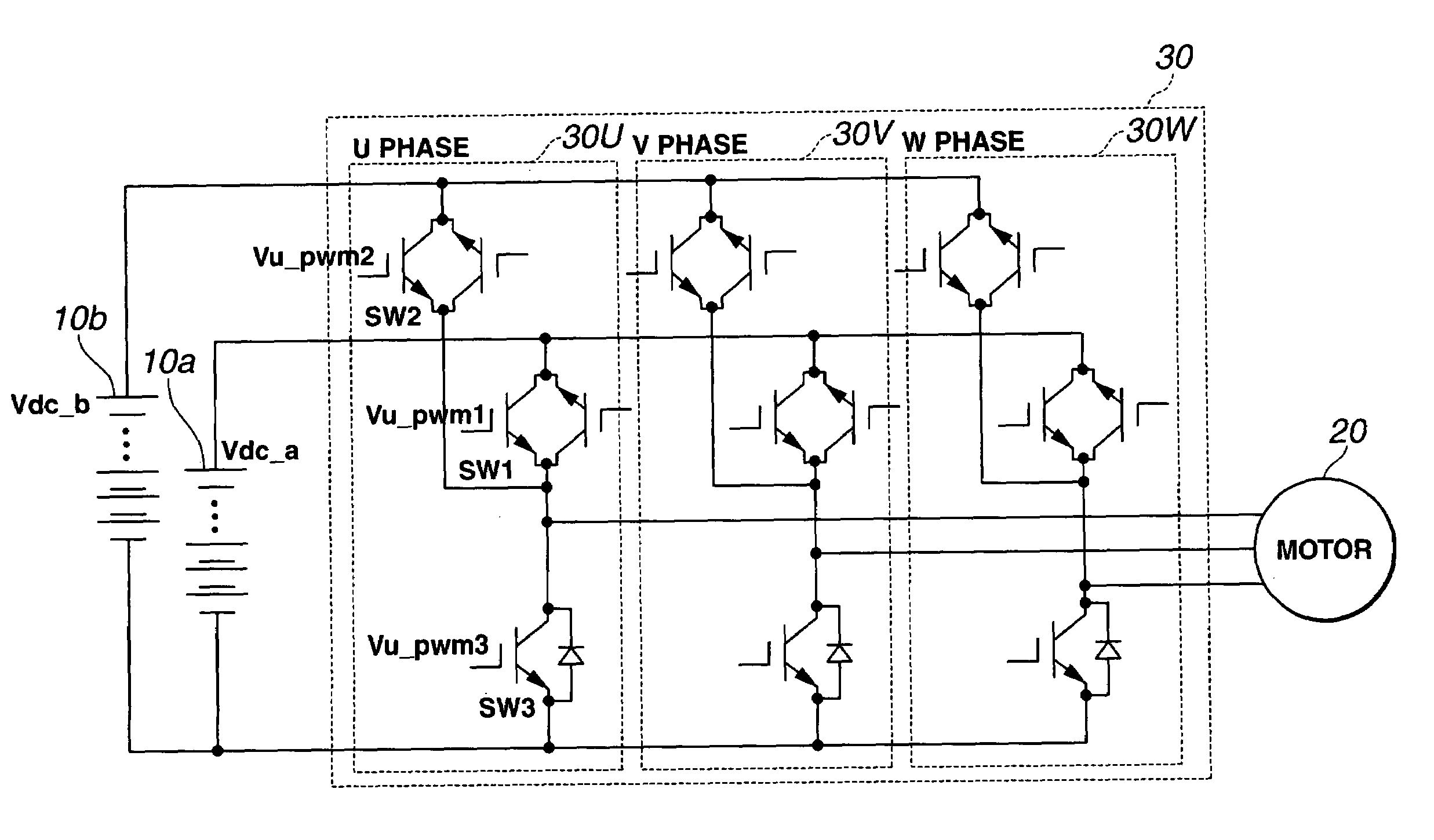 Motor drive system and process