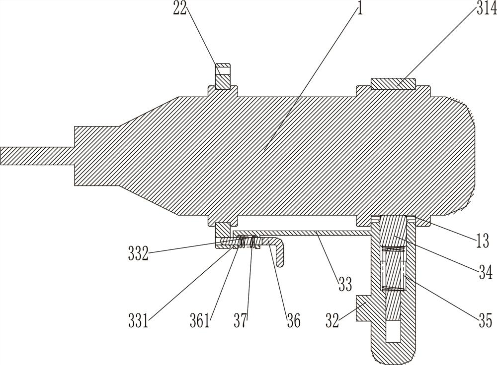 Impact drill with locking protection structure