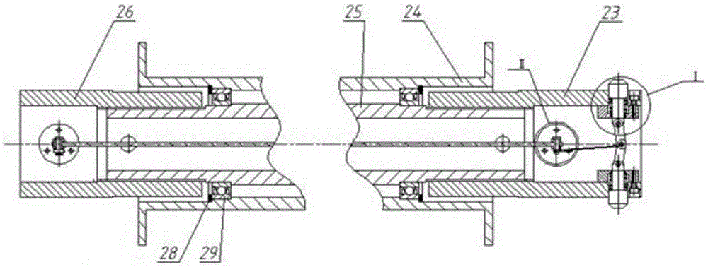Winding drum replacing and bag laying mechanism for submarine bag laying device