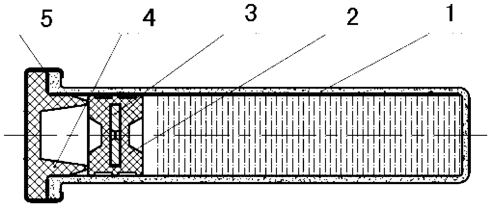 Combined assembly of bottle for medicine and injection device