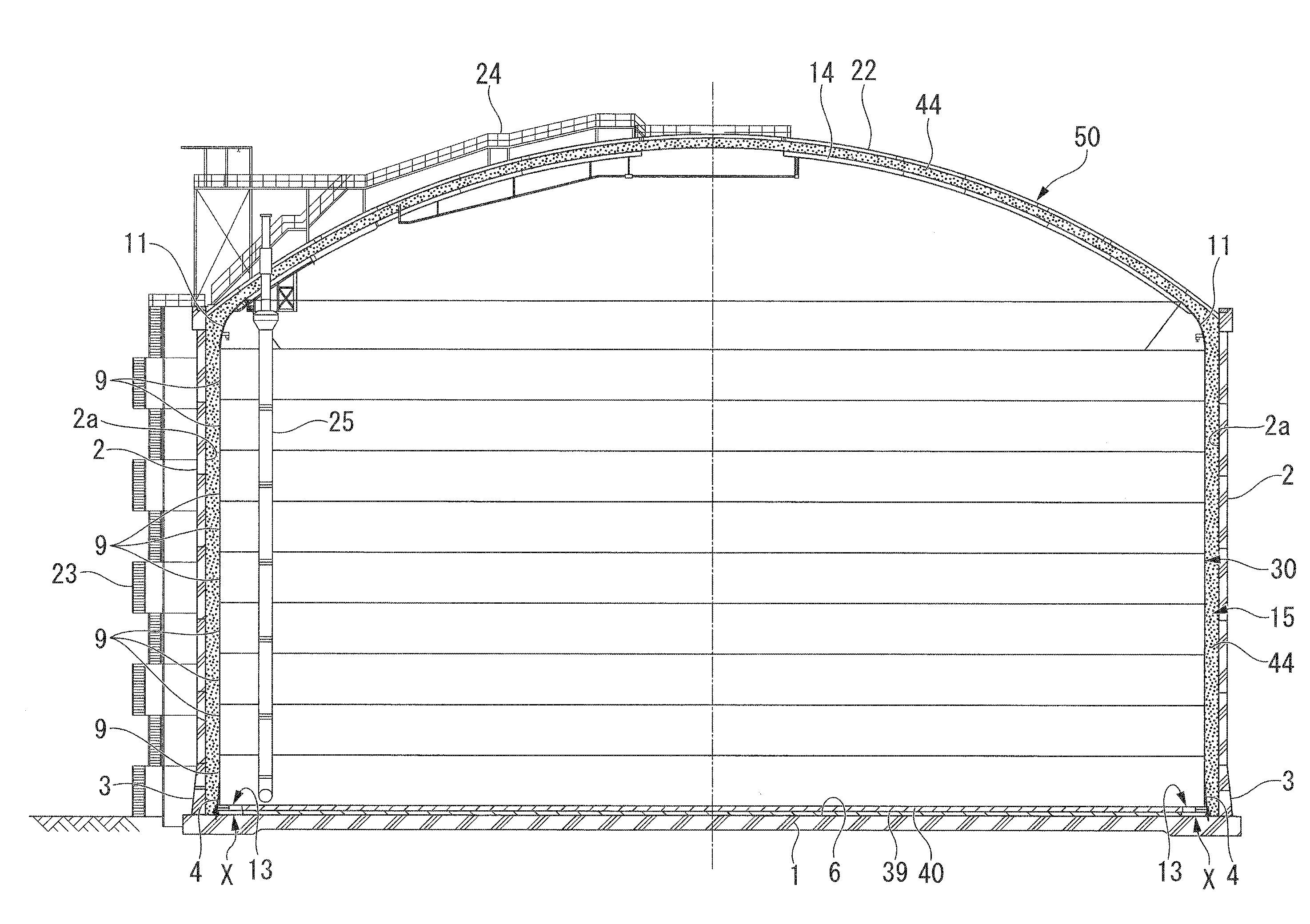 Method for constructing cylindrical tank
