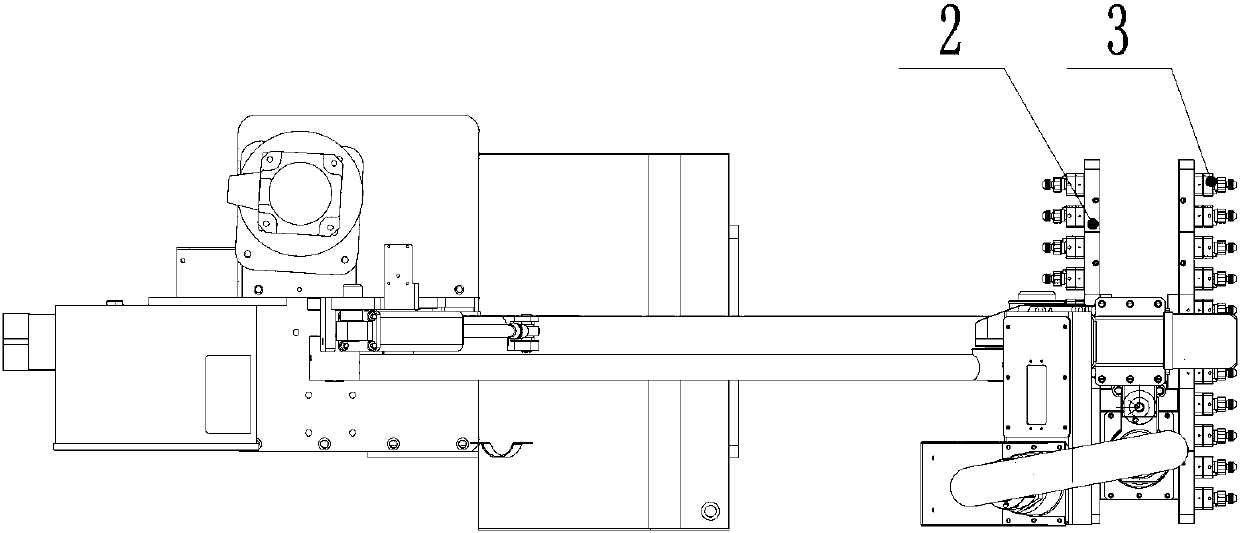 Spray machine rotary nozzle device