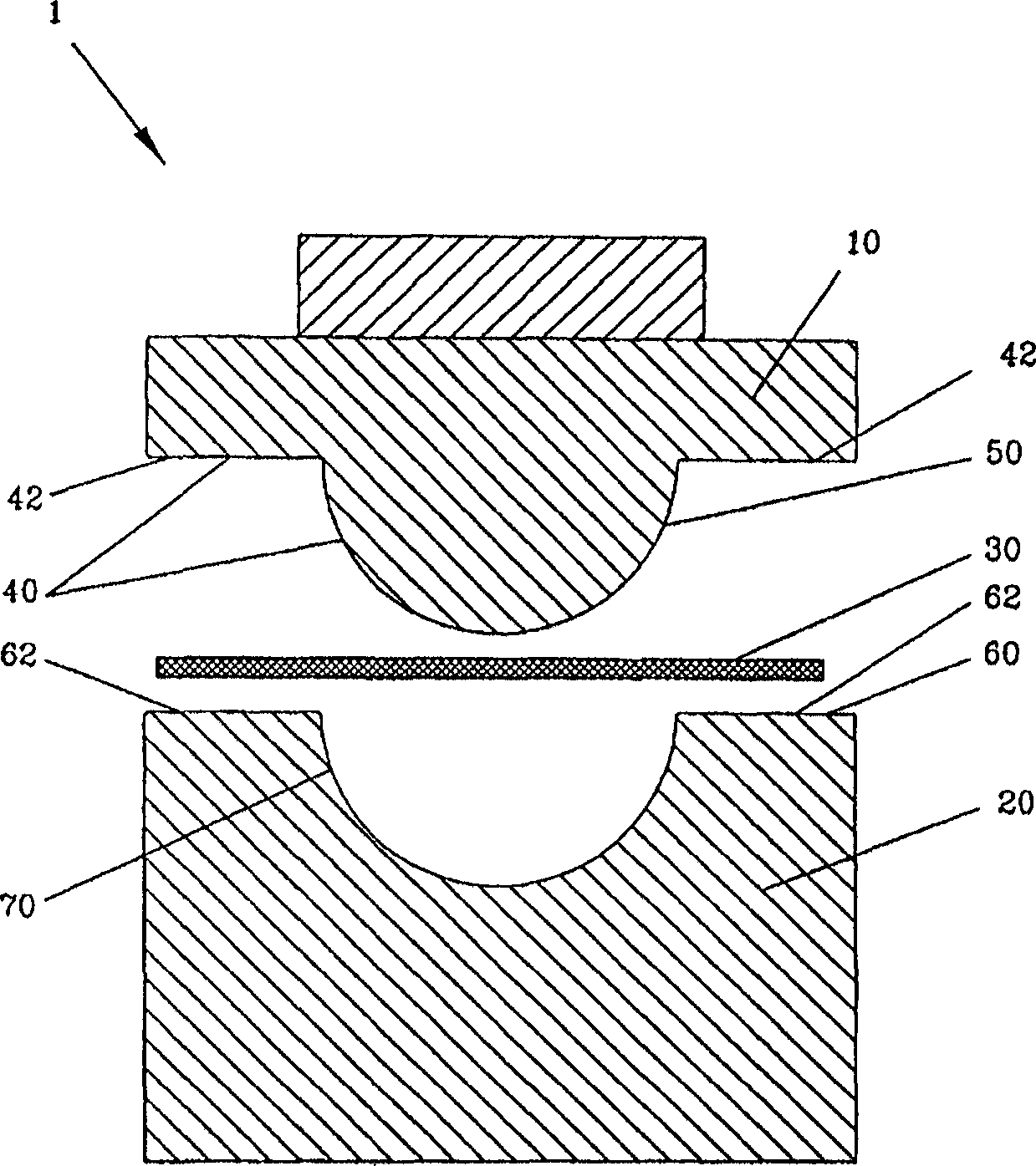 Apparatus and method for molding spacer fabric or thicken material
