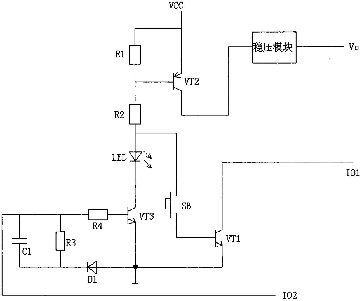 Single-chip microcomputer switching control circuit