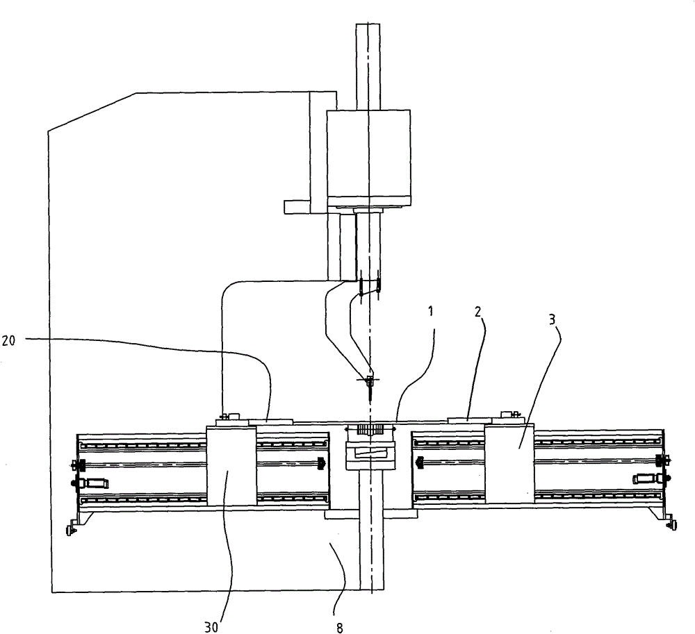 A sheet metal positioning device on a bending machine