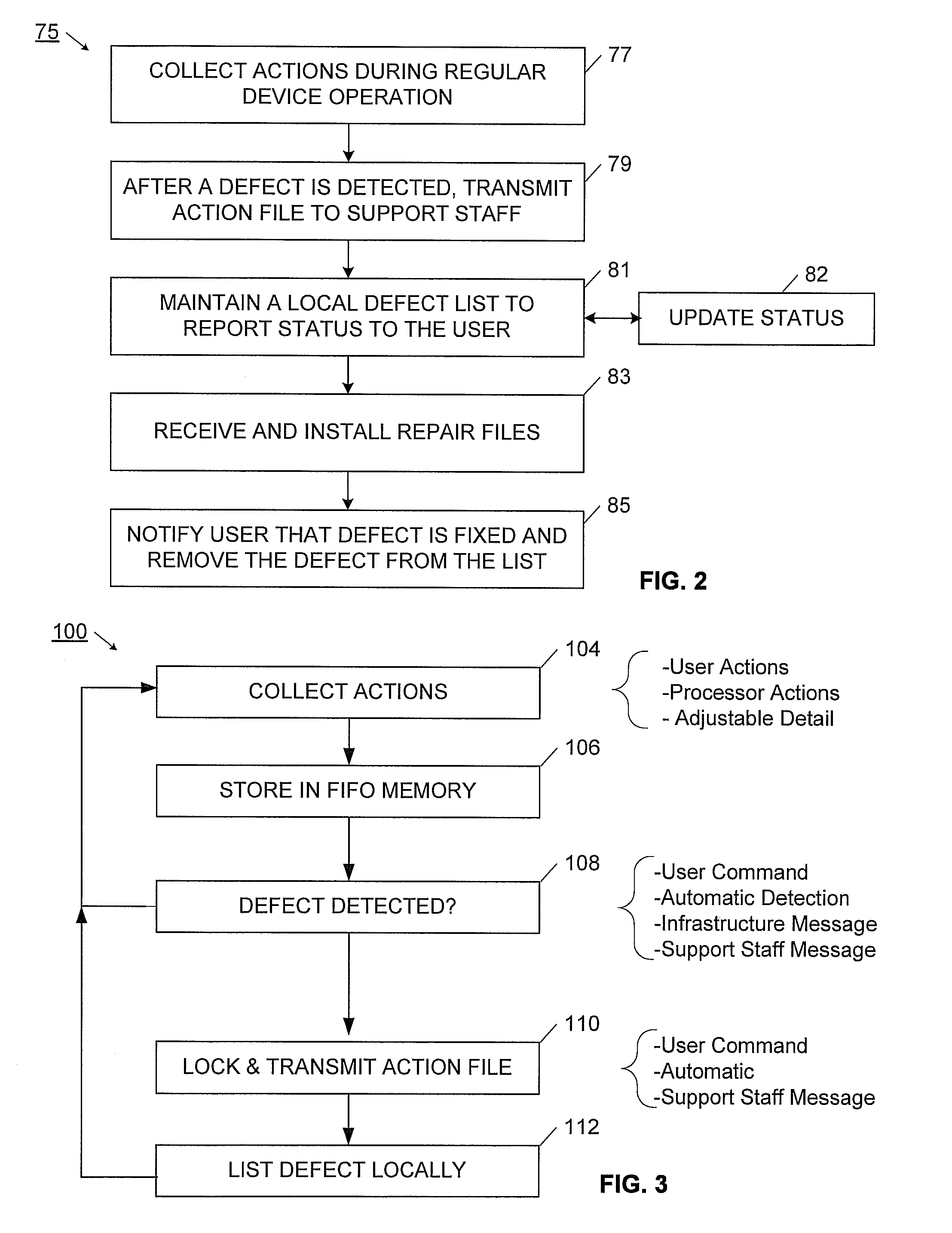 System and method for detecting, reporting, and repairing of software defects for a wireless device