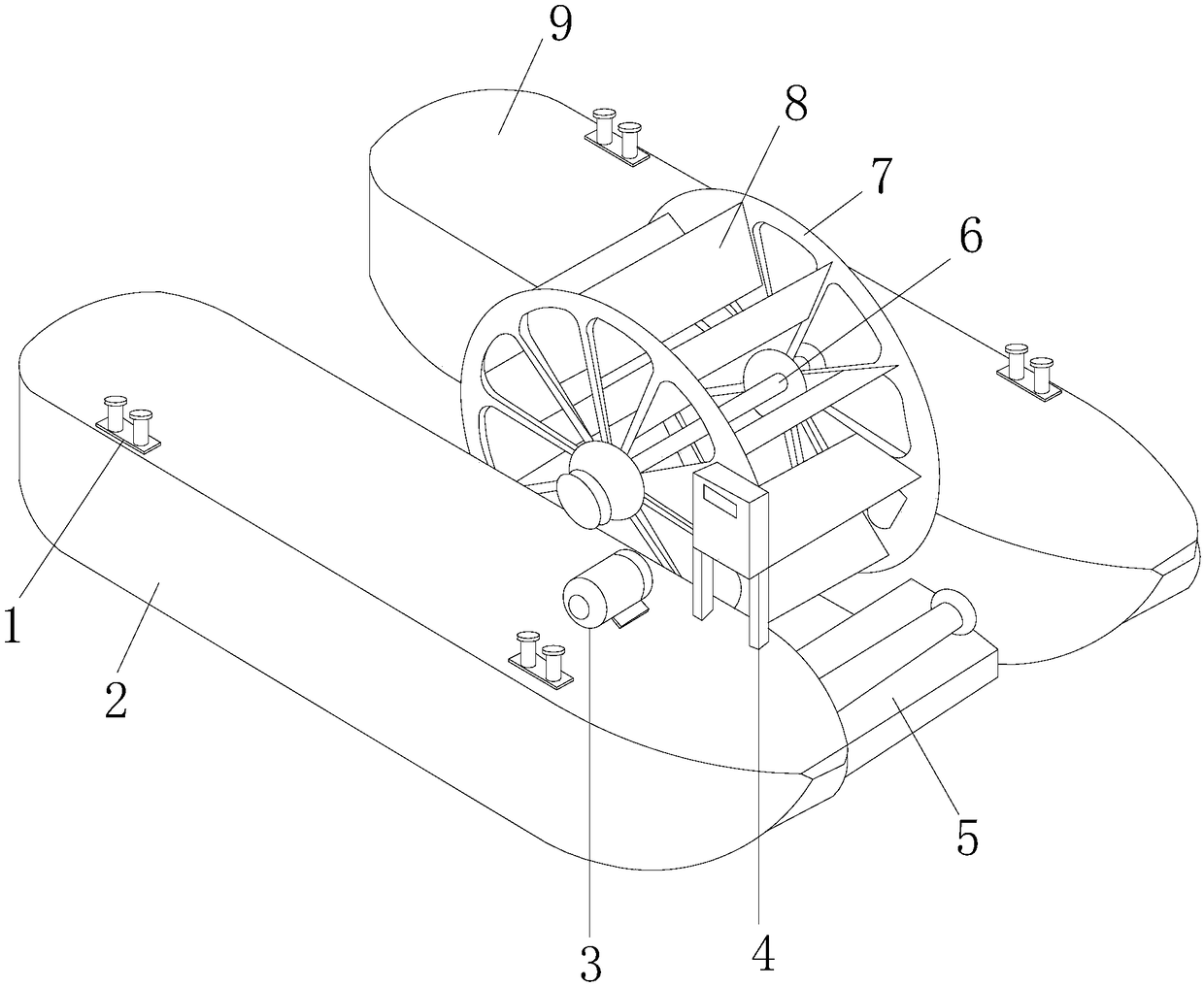 Natural hydraulic power generation ship