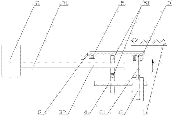 Steel moving arm for moving and transporting cooling bed steel billet
