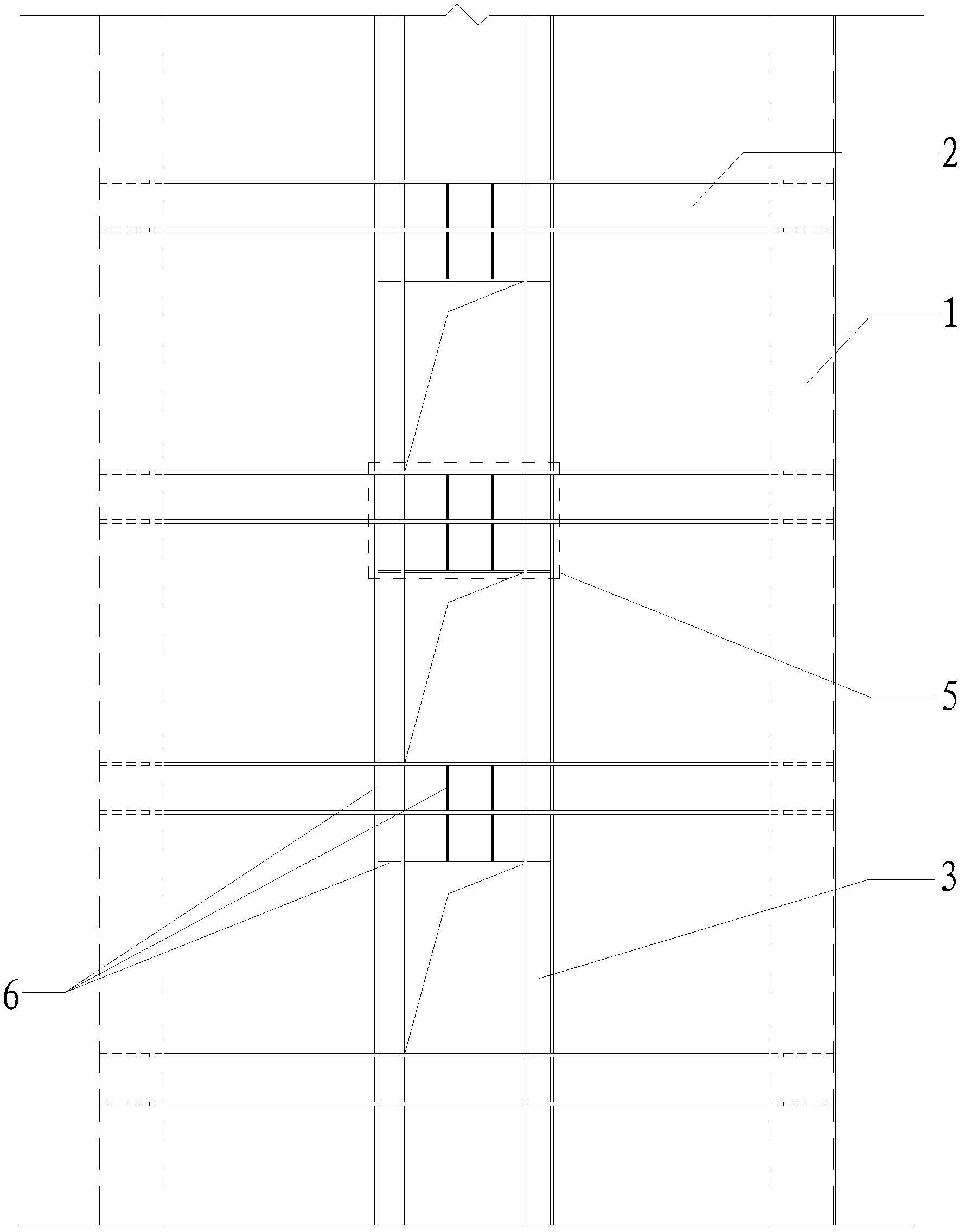 Cave mouth structure of steel-plate shear wall