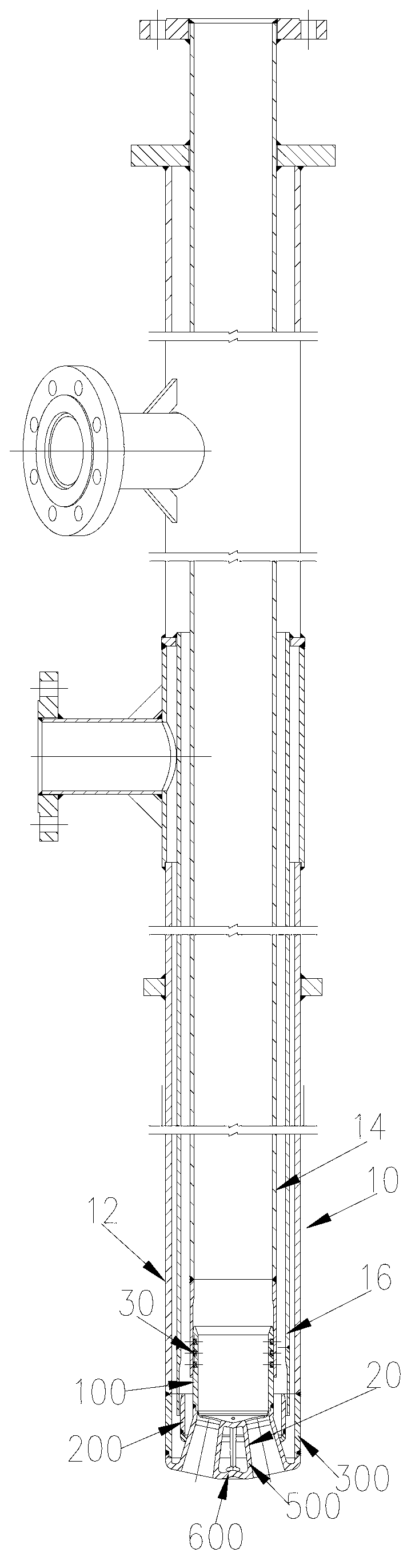 Non-sticky steel converter oxygen lance and manufacturing method thereof