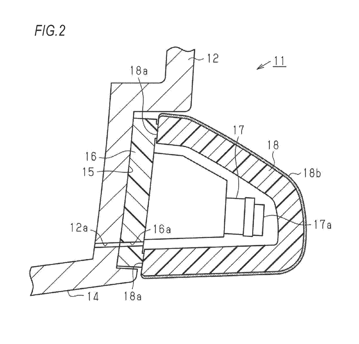 Mounting structure of camera