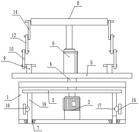 Rotary table for forming earthenware with lifting function