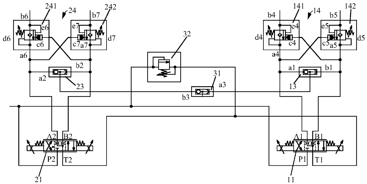 Hydraulic control system for water spraying propulsion device