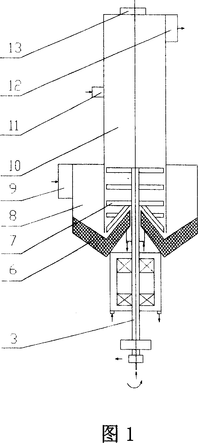 Swirl spouting device for drying sludge