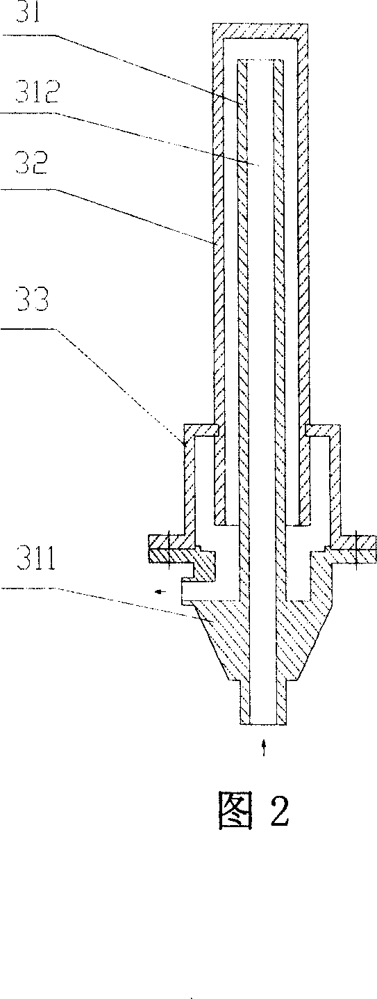 Swirl spouting device for drying sludge